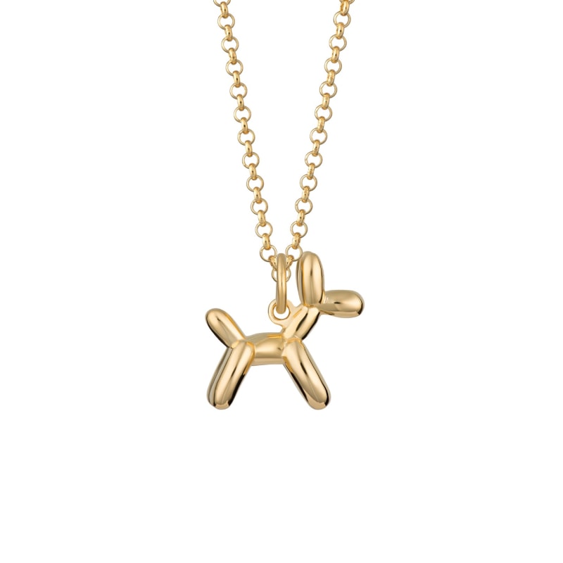 Thumbnail of Gold Balloon Dog Necklace image