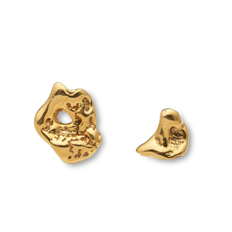 Thumbnail of Talisman Small Moon Earrings Gold image