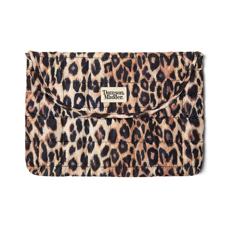 Laptop Bag In Leopard Print | Damson Madder | Wolf & Badger