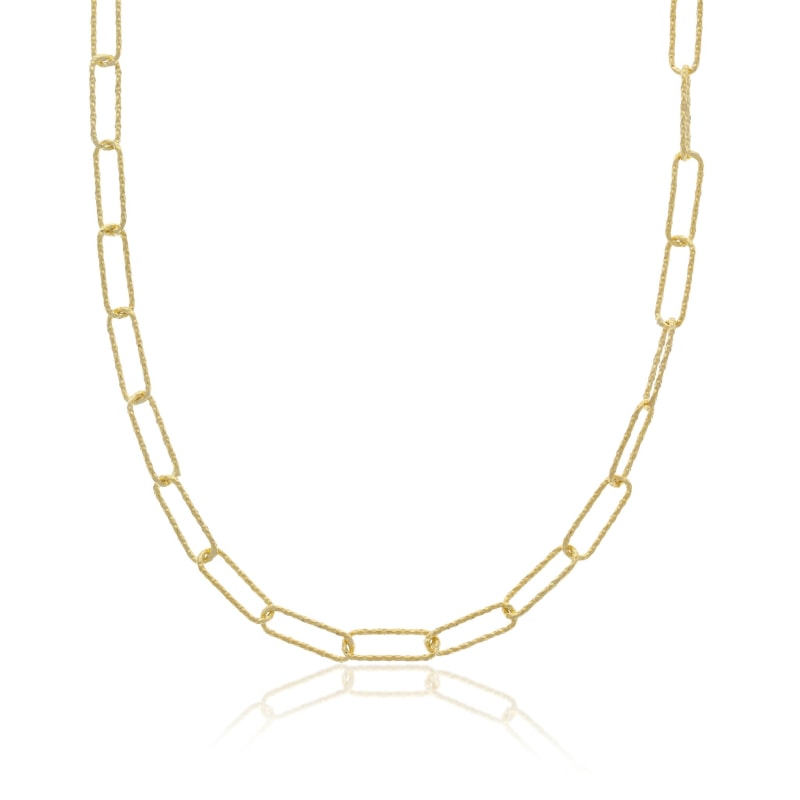 Thumbnail of Golden Paperclip Necklace (Gold) 21.5 " image