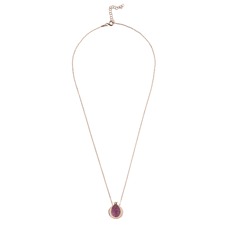 Thumbnail of Pomegranate Hidden Gems Necklace Rosegold image