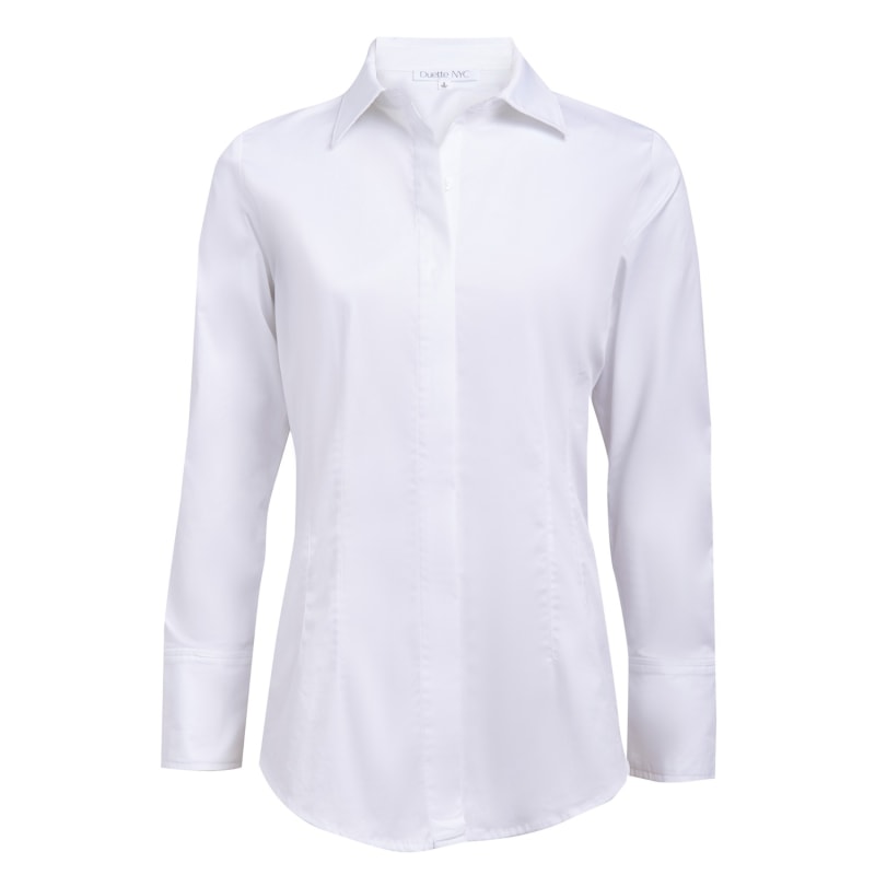 Thumbnail of Organic Stretch Cotton Classic Tailored White Shirt - The Reade image