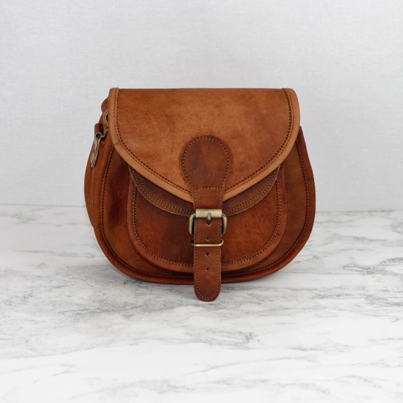 Thumbnail of Vida Vintage Leather Saddle Bag Mini image