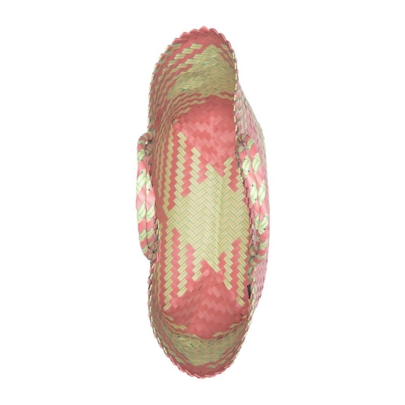 Thumbnail of Jasmin Recycled Plastic Woven Shopper Tote in Pink & Yellow image