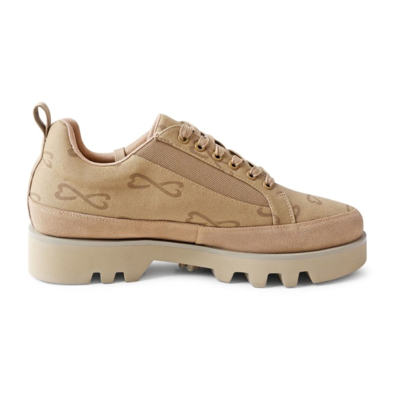 Thumbnail of Canvas & Suede Lug Sole Casual Sneaker - Tan image