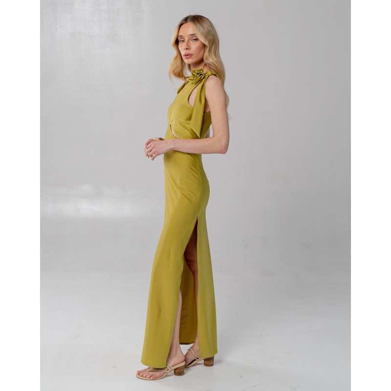 Thumbnail of Halie Cut-Out Maxi Green Dress image