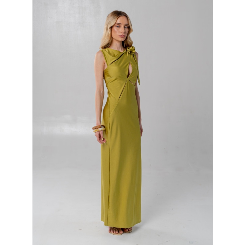 Thumbnail of Halie Cut-Out Maxi Green Dress image