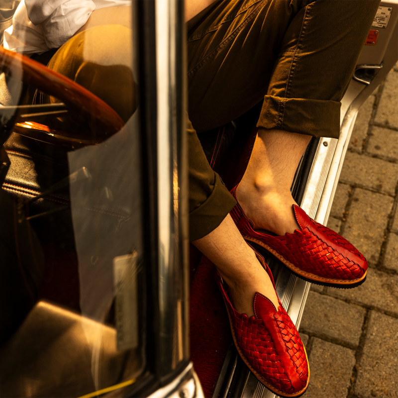 Thumbnail of Hand Crafted Explorer Loafer In Red image
