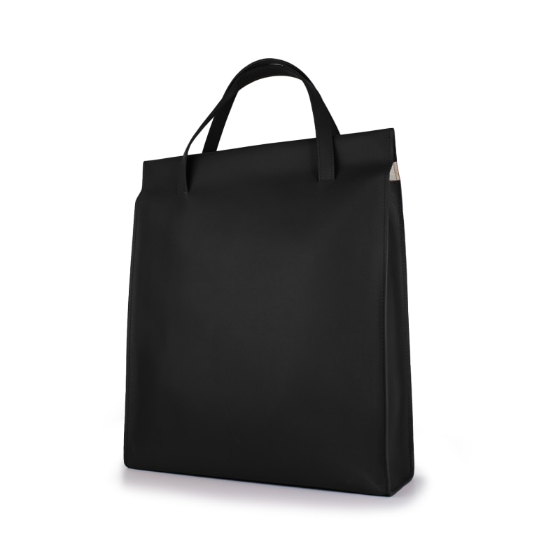 Thumbnail of Handmade Adjustable Leather Tote Bag - Black image