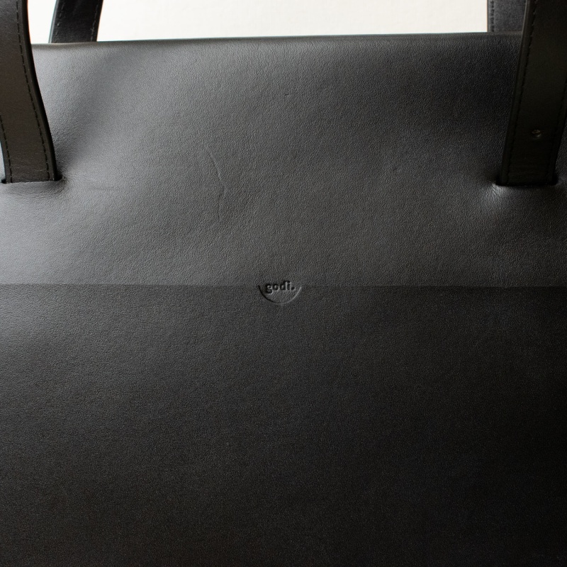 Thumbnail of Handmade Adjustable Leather Tote Bag - Black image