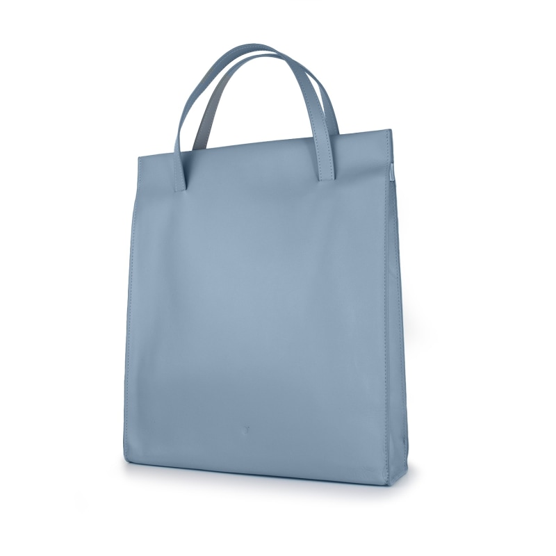 Luxury Leather Tote Bag | Ocean Blue
