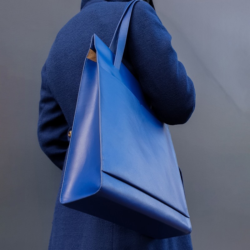 Cobalt blue tote bag deals