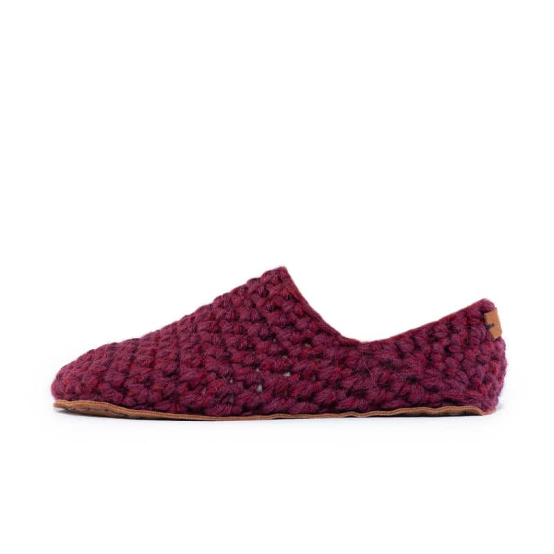 Thumbnail of Handmade Bamboo Wool Slippers In Mulberry Red Unisex image