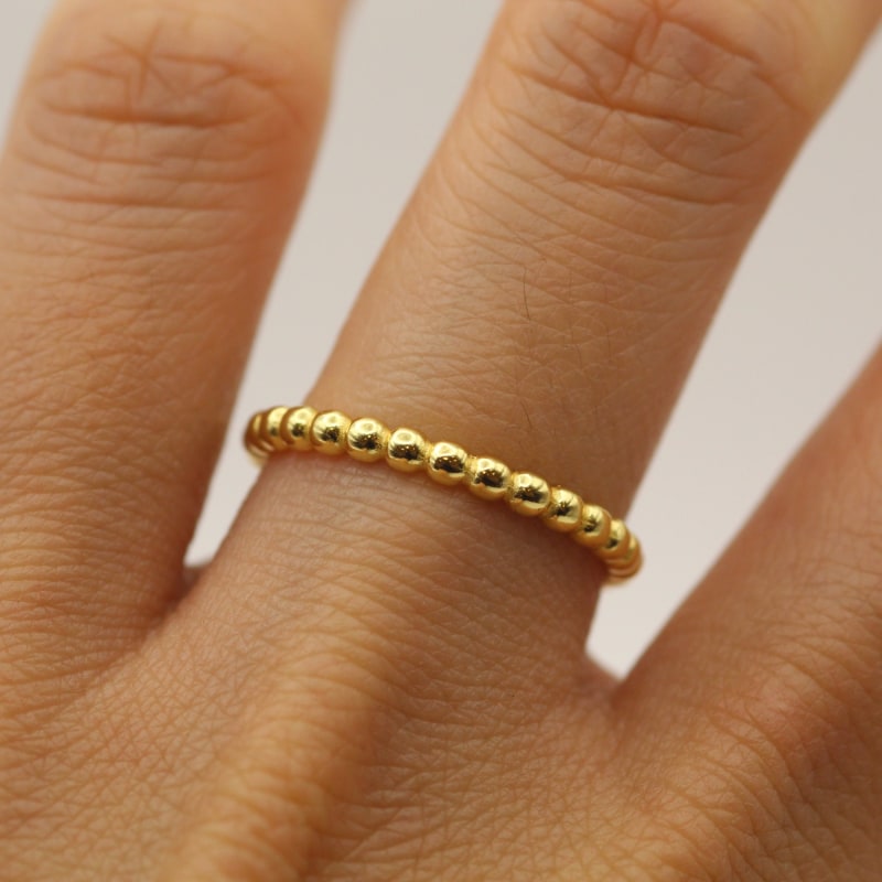 Thumbnail of Handmade Eternity Beads Yellow Gold Ring image