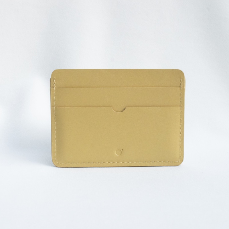 Thumbnail of Handmade Leather Card Case - Champagne Yellow image