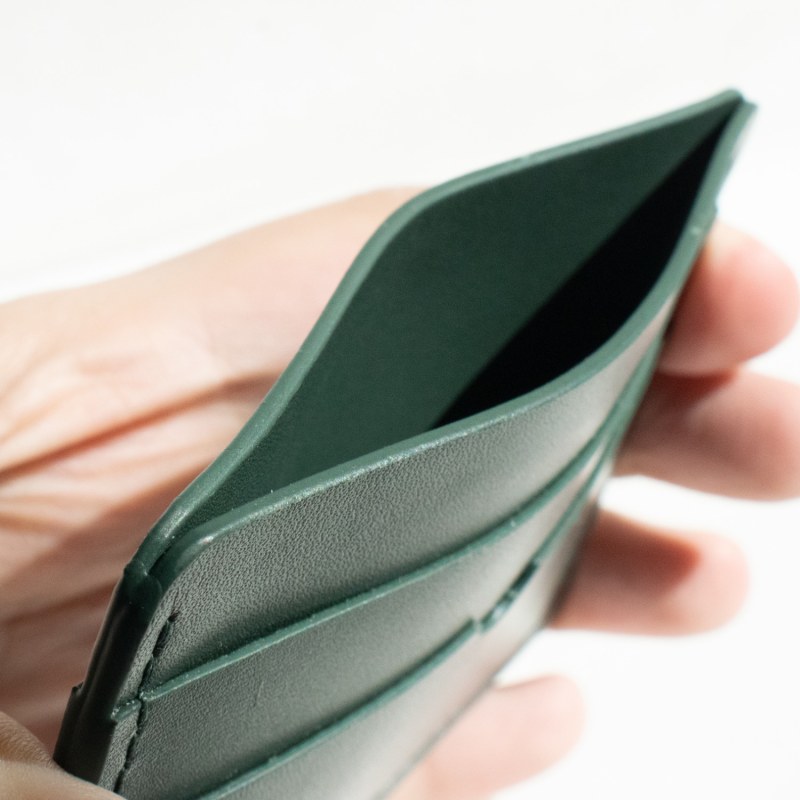 Thumbnail of Handmade Leather Card Case - Dark Green image