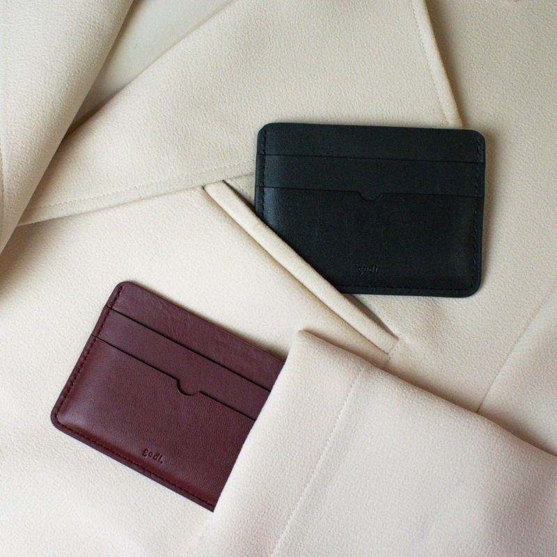 Thumbnail of Handmade Leather Card Case - Oxblood image