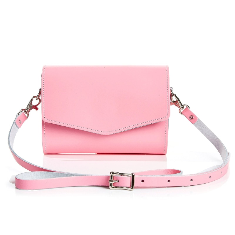 Thumbnail of Handmade Leather Clutch Bag - Pastel Pink image