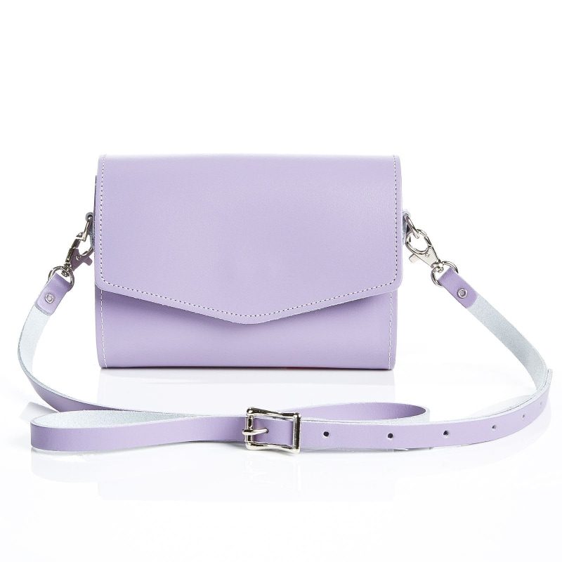 Thumbnail of Handmade Leather Clutch Bag - Pastel Violet image