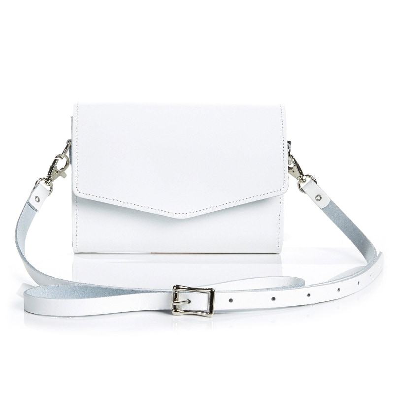 Thumbnail of Handmade Leather Clutch Bag - White image