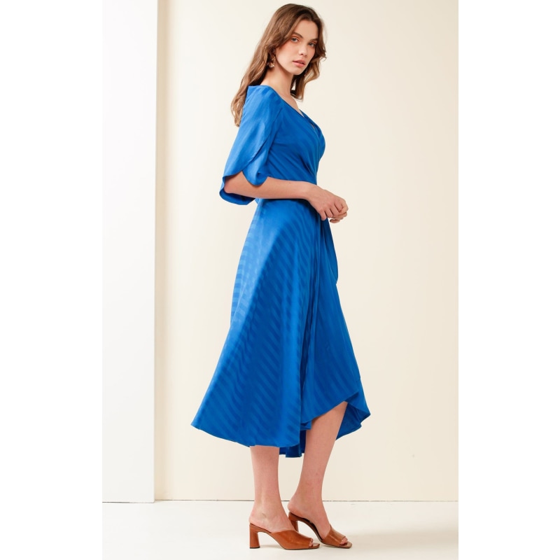 Thumbnail of Hanworth House Wrap Dress In Cobalt image