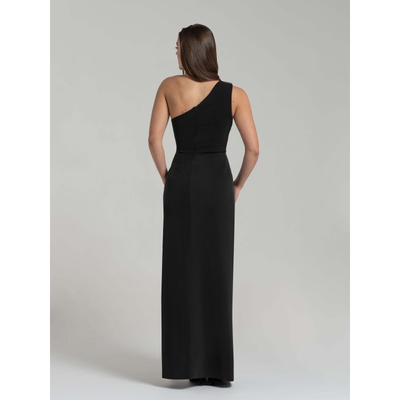Thumbnail of Harmony Asymmetric Long Dress, Black image