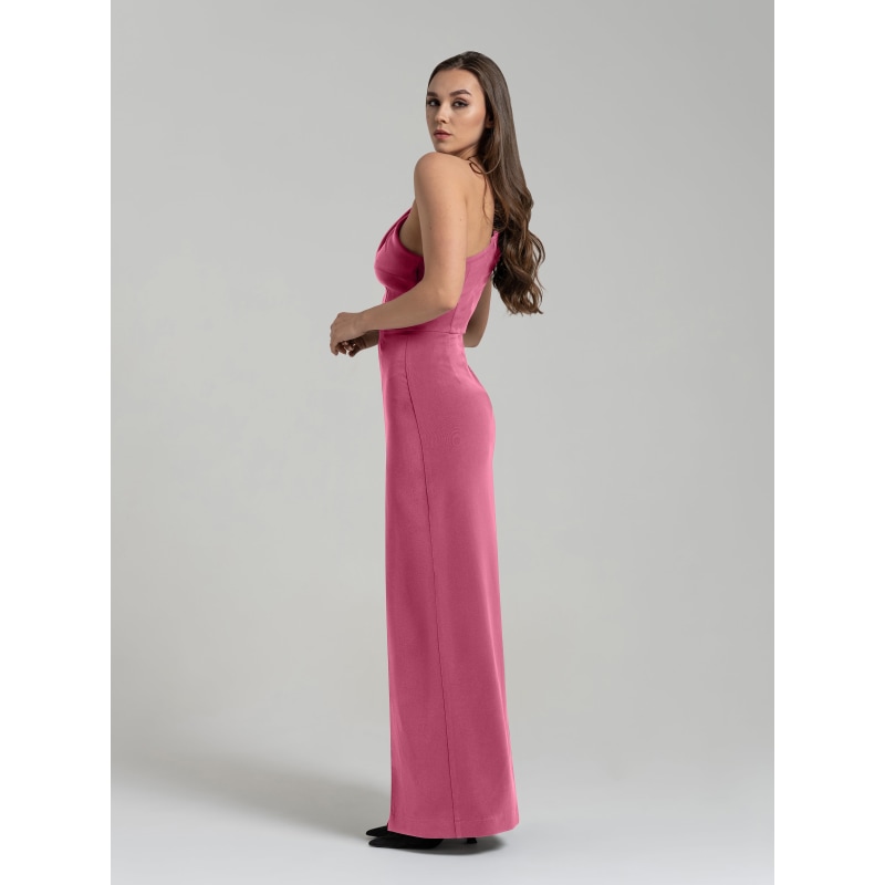 Thumbnail of Harmony Asymmetric Long Dress, Super Pink image