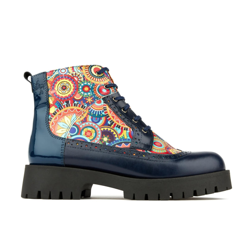 Navy platform boots sales
