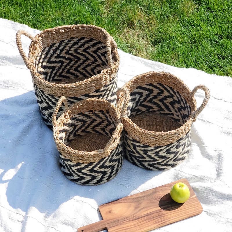 Thumbnail of Ula Zigzag Basket - Set Of 3 image