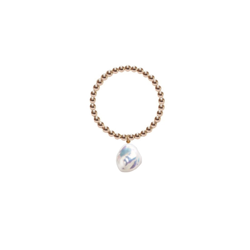 Thumbnail of Gold Orb Ring Keshi Pearl image