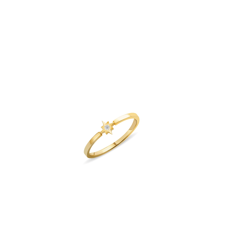 Solid gold star ring sale