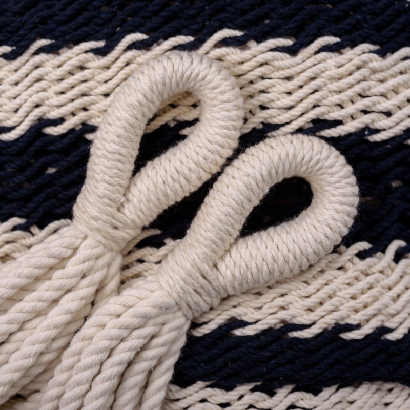 Thumbnail of Colonial Navy Blue Cotton Hammock With Tassels image