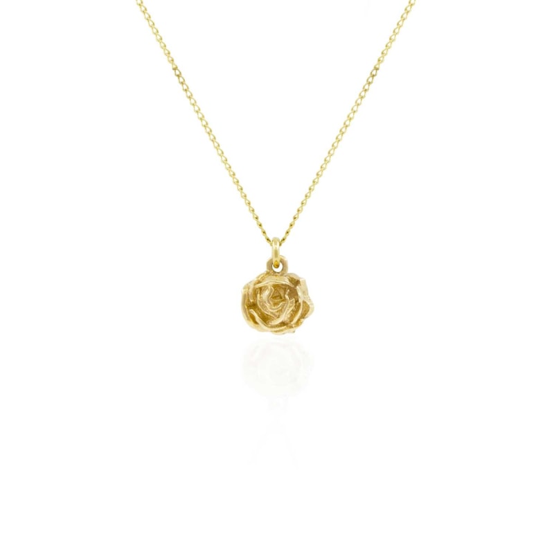 Rose Necklace Gold Vermeil Lee Renee Wolf Badger