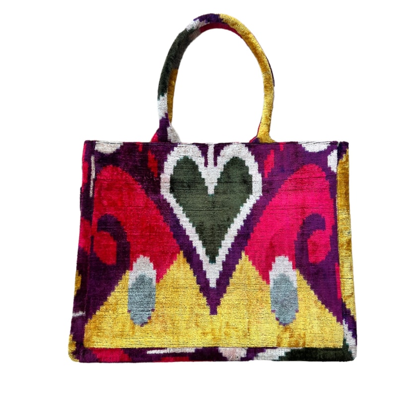 Thumbnail of Heart Ikat Tote image