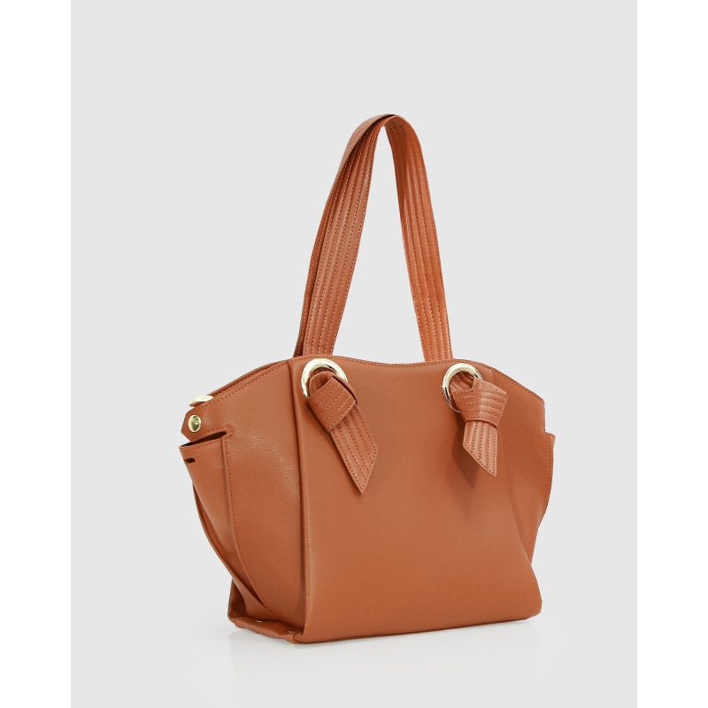 Thumbnail of Heart Of Gold Leather Shoulder Bag - Camel image