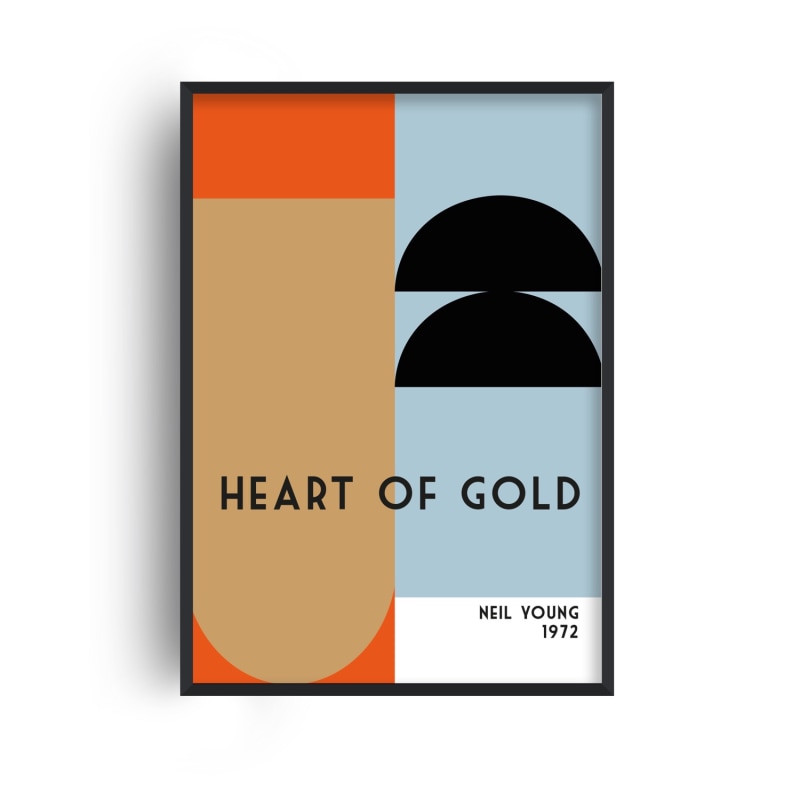 Thumbnail of Heart Of Gold Retro GicléE Art Print image