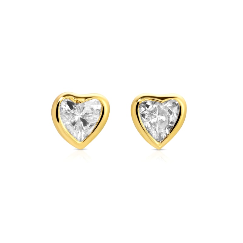 Thumbnail of Heart Studs- 14kt Solid Gold - Petite Studs image