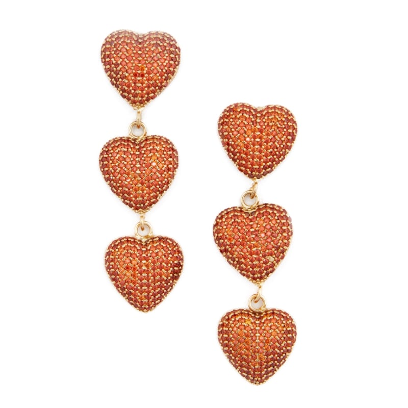 Thumbnail of Heart Trail Earrings Orange image