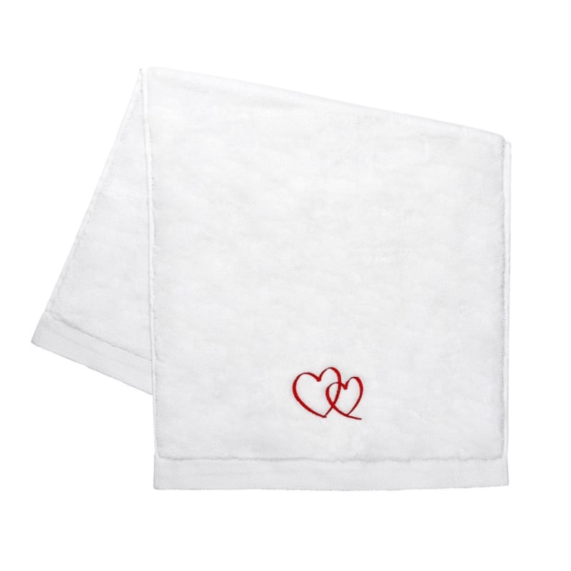 Thumbnail of Hearts Embroidery Face Towel image