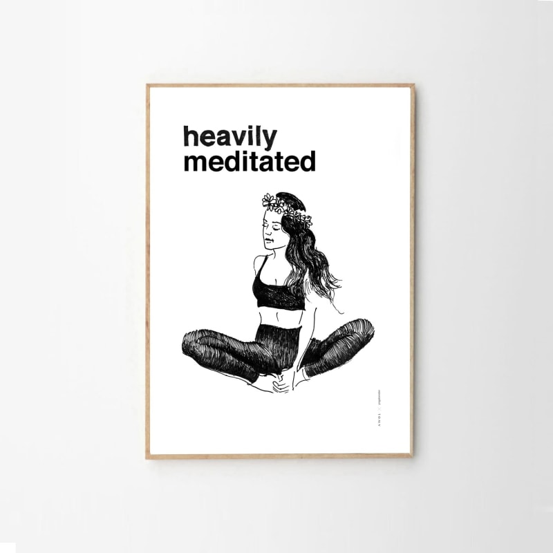Thumbnail of "Heavily Meditated" Art Print: Playful Meditation Wall Art image