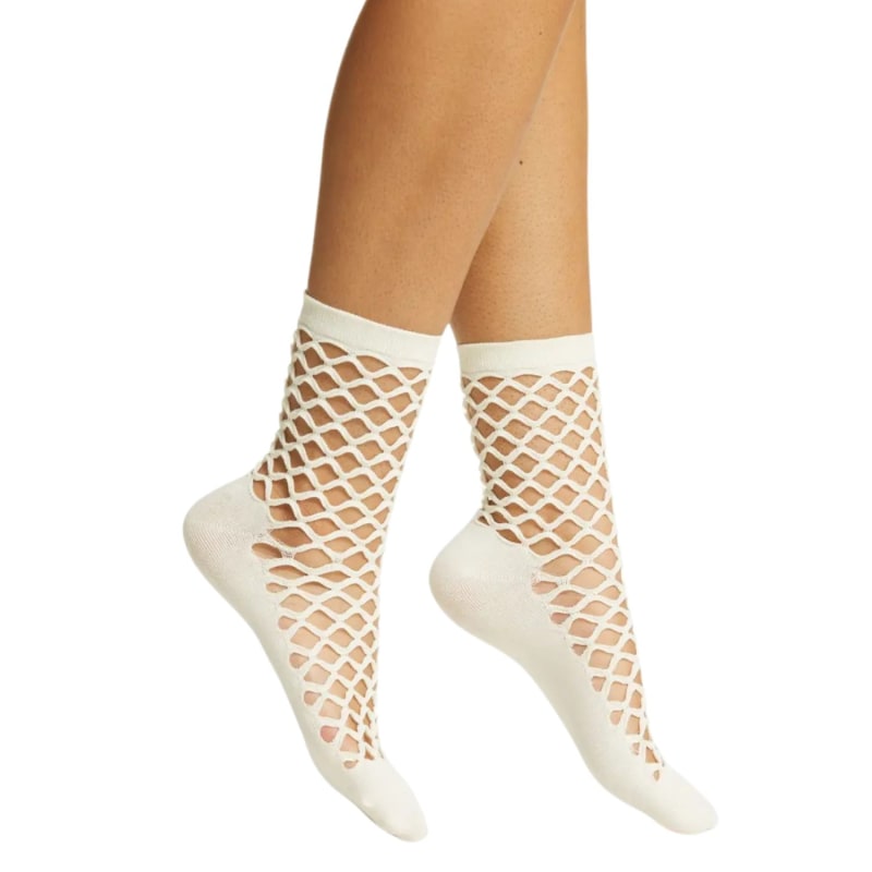 Fishnet socks white cheap