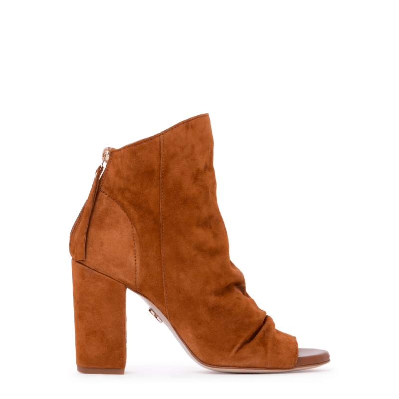 The brown suede block heel you need for the office