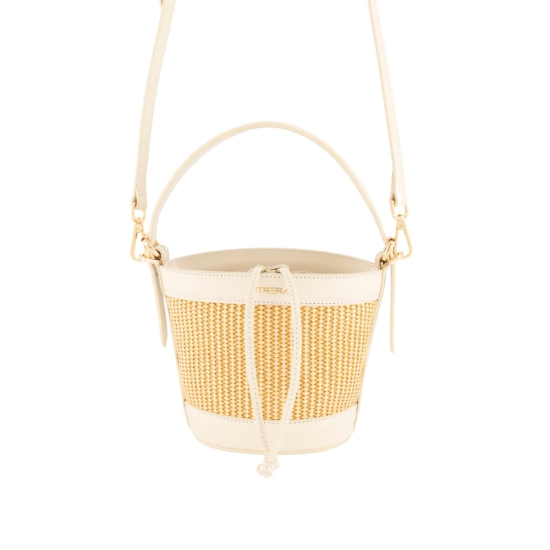 Thumbnail of Helios White /Straw Bucket Bag image