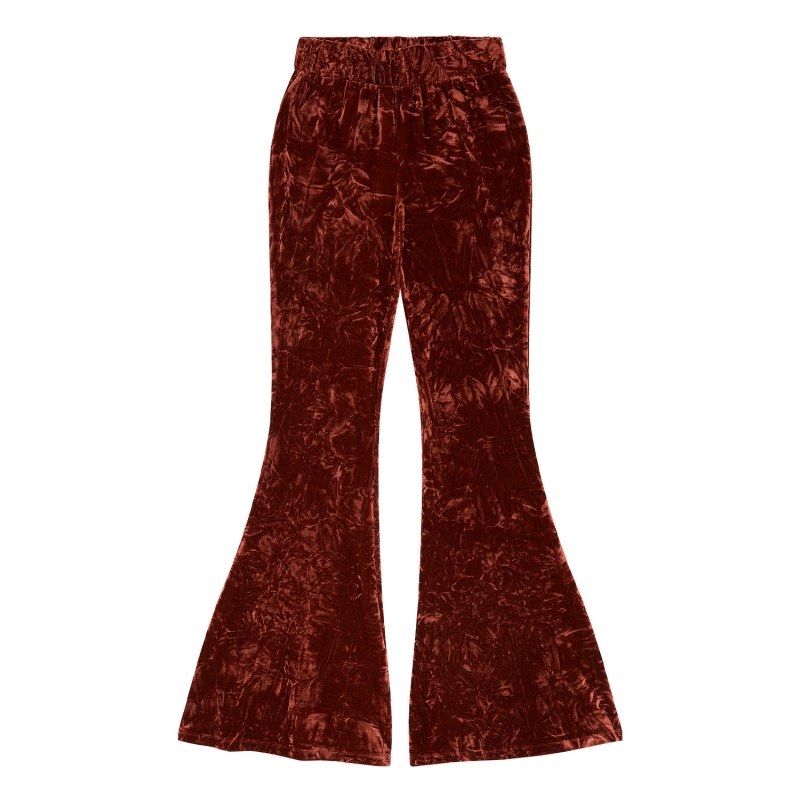 Crushed Velvet Flare Pants