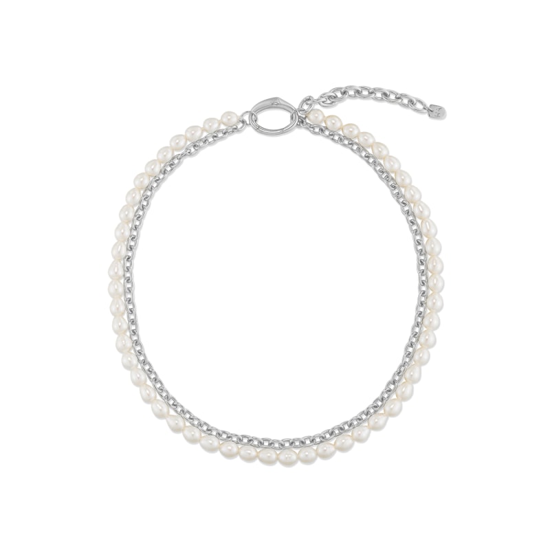 Thumbnail of Heradi White Gold Plated Pearl Necklace image