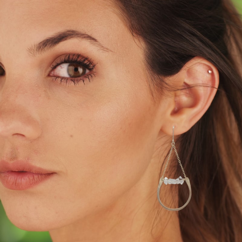 Herkimer Diamond Good Luck Earrings Beatrix Bell Handcrafted