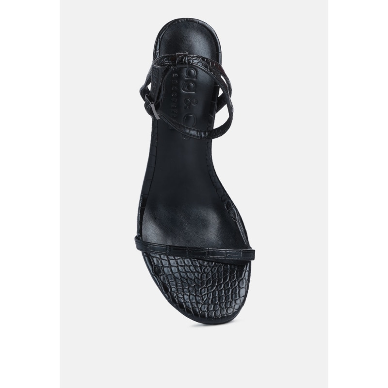 Thumbnail of Blondes Black Croc High Heeled Sandal image