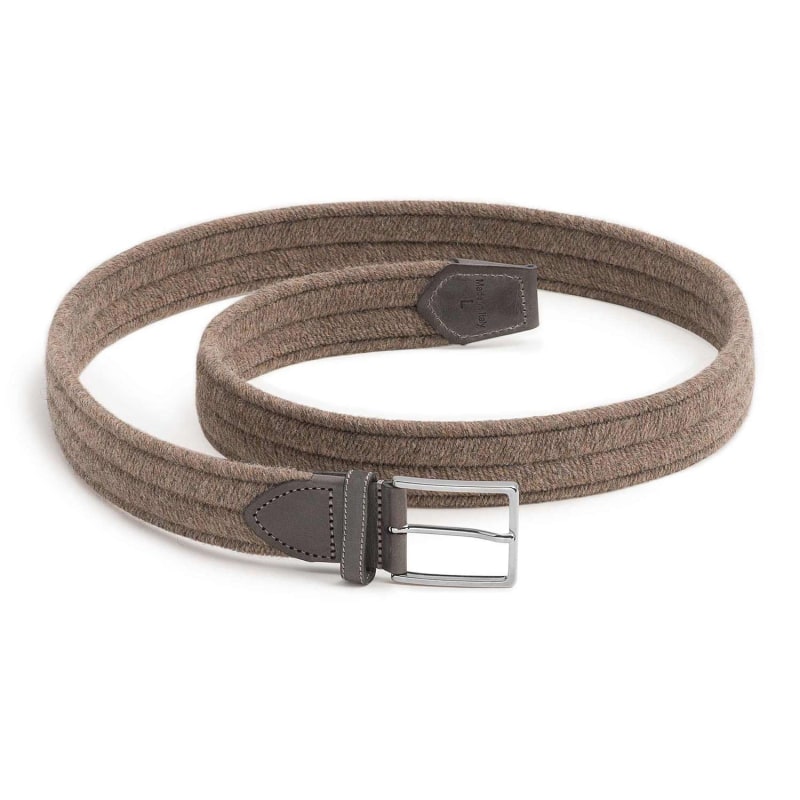 Thumbnail of Elastic Braided Wool Belt Brown Antonio image