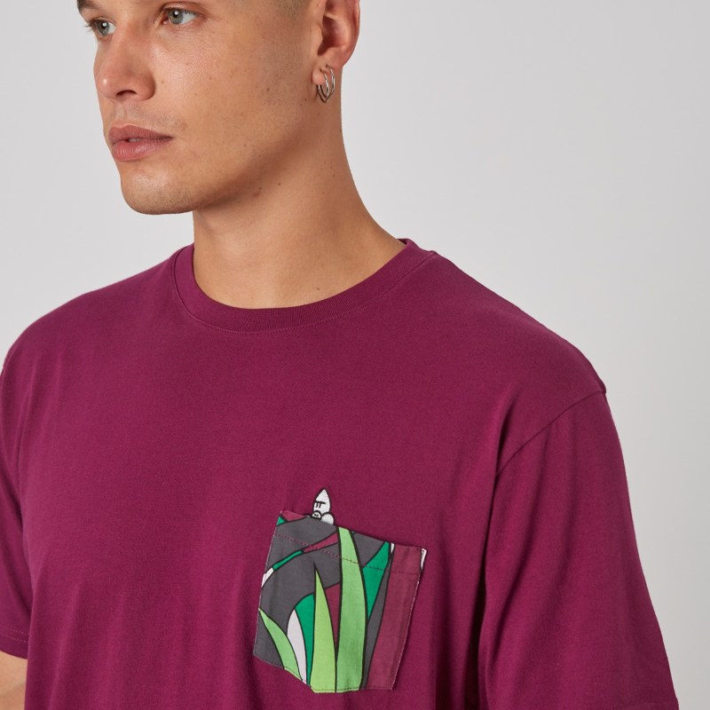 Thumbnail of Virunga Mens Pocket T - Pink & Purple image