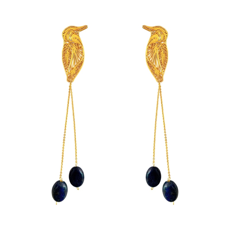 Thumbnail of Tropicalia Golden Toh Bird With Lapis Lazuli image